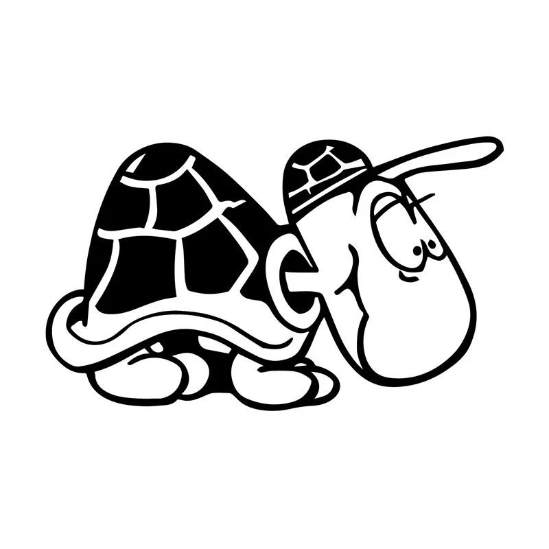 Cute and Funny Turtle Car Sticker Window Bumper Decoration Accessories Exquisite Auto Decal Waterproof Anti-UV M2