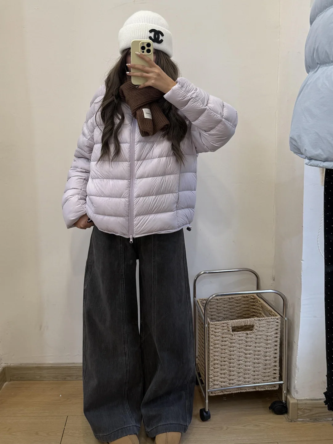 

Модная фиолетовая хлопковая куртка в корейском стиле, женская зимняя новинка, универсальная повседневная теплая верхняя одежда с воротником-стойкой, трендовая