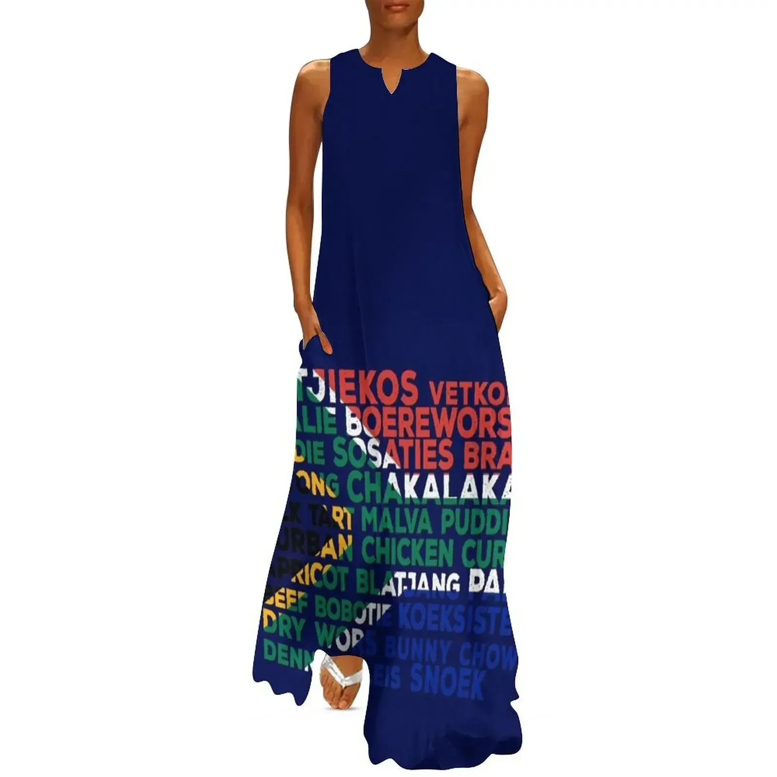 

South Africa Flag Of Food Long Dress women clothes dress women summer 2025 evening dresses women Dress