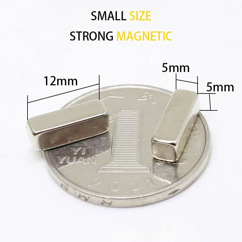 5~200PCS 12x5x5mm Neodymium Magnet 12mm x 5mm x 5mm N35 NdFeB Block Super Powerful Strong Permanent Magnet Disc