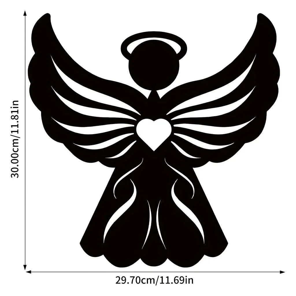 HELLOYOUNG Christmas Angel Metal Home Decor Art Metal Wall Sculpture Angle Silhouette Decoration Used for Housewarming Gift Rest