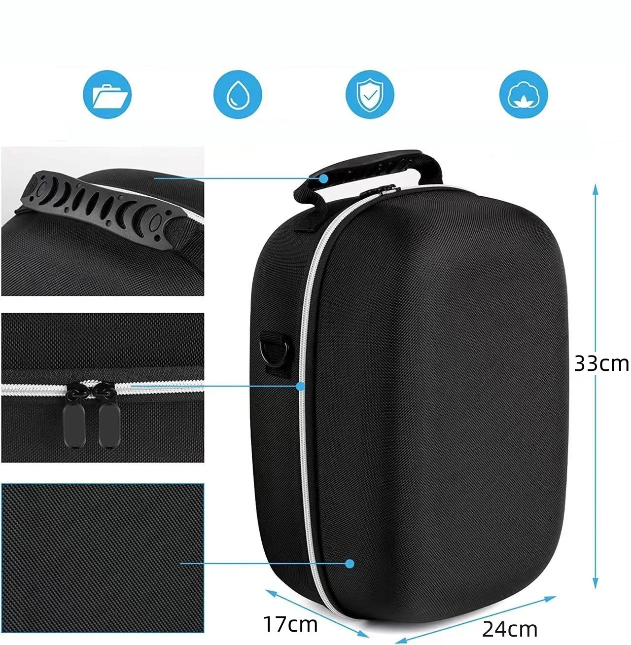 For PS5 VR2 Portable Multifunctional EVA Hard Case Storage Bag For PSVR2 Glasses Storage Bag Shoulder Large Capacity Hard Bag