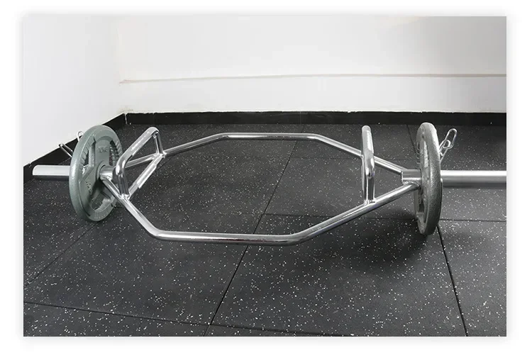 Two Handles Chrome Hex Trap Barbell Bar for Squat Deadlifts Shrugs and Power Pulls