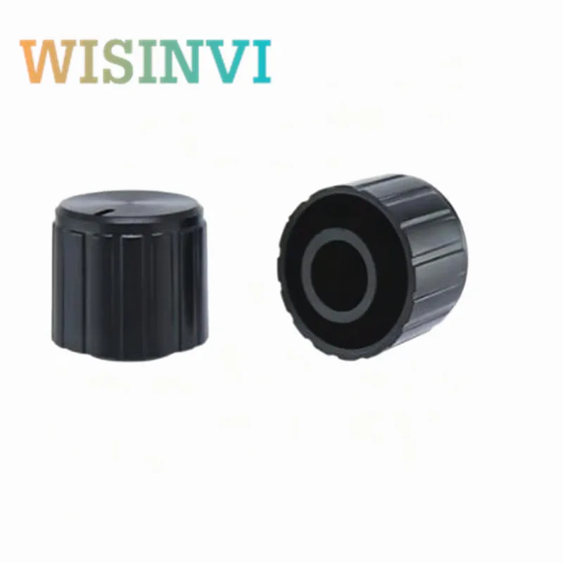 10pcs 14.8x12.8mm Plastic Potentiometer Knob 6mm knurled shaft Volume Control Knob Cap for Audio Mixer Sound Card Band Switch