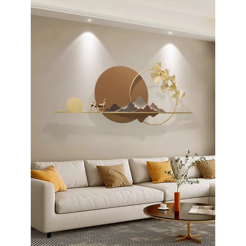 Dining room wall decorations, high-end sense of living room sofa background wall decorations