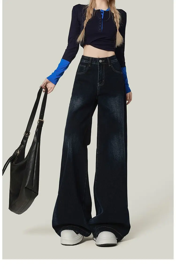 Pantalones de pierna ancha hasta mujer otoño satén elástico profesional forro de pana bordado tejido Jacquard a cuadros cuadros señora OL