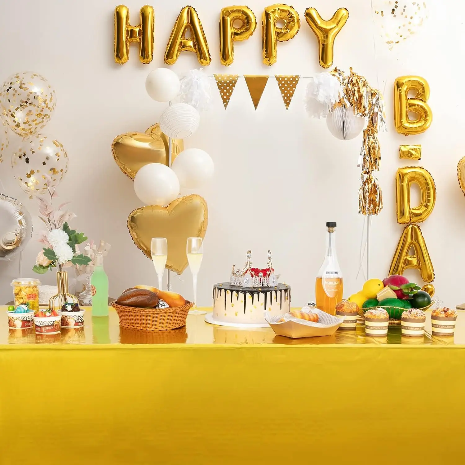 1/3pcs disposable gold waterproof tablecloth camping birthday party supplies dining table layout aluminum film tablecloth