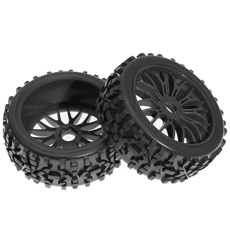 ABUM-4Pcs 115Mm RC Off-Road Buggy Car Wheel Tire Tyre 17Mm Hex For ARRMA Typhon Talion HSP Redcat Losi HPI Kyosho 1/8 Scale Yell