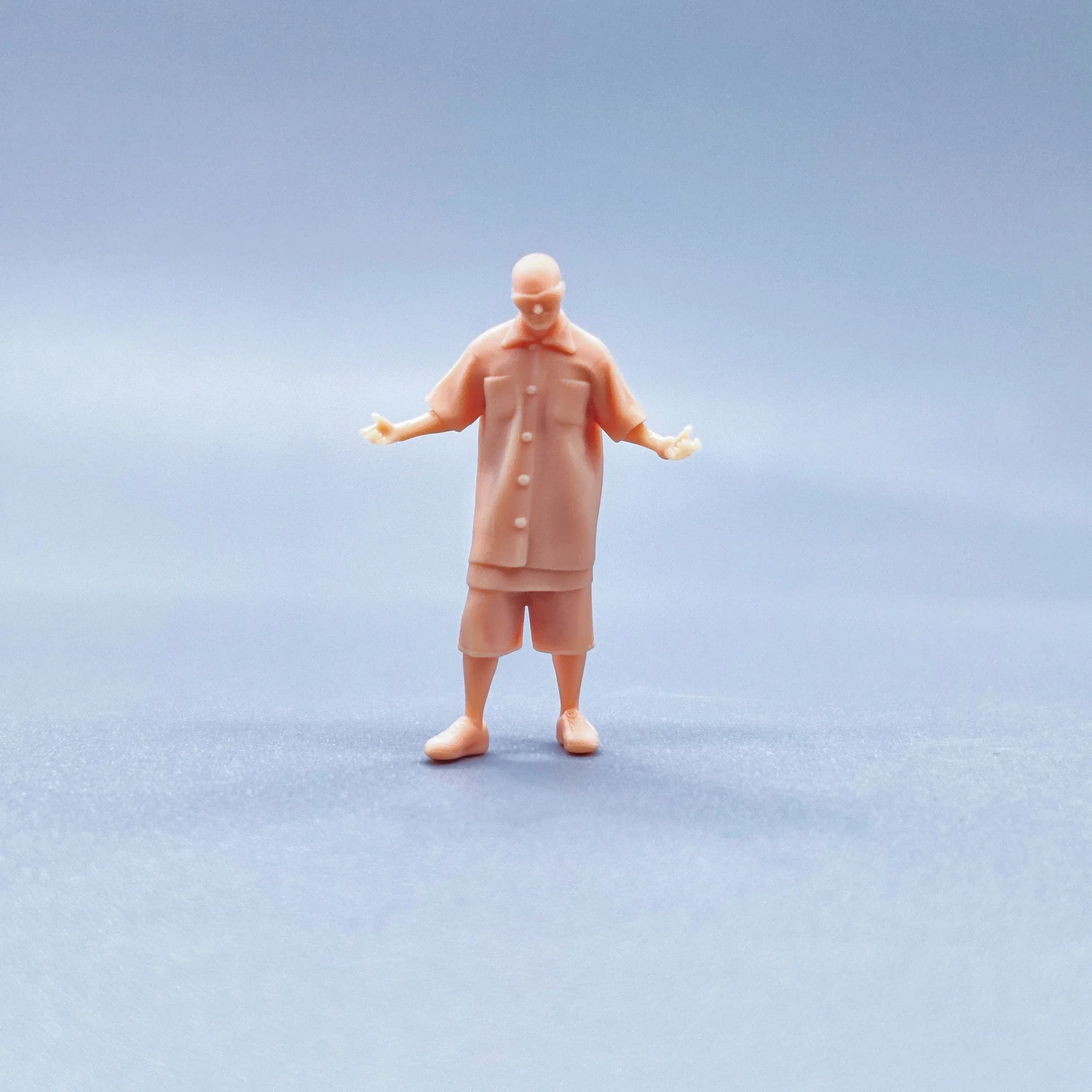 1/64 Figuren Maßstab Modell Harz Öffnen Sie Ihre Hände Sonnenbrille Hip-Hop Mann Ungefärbte Miniaturen Diorama Handbemalt W309