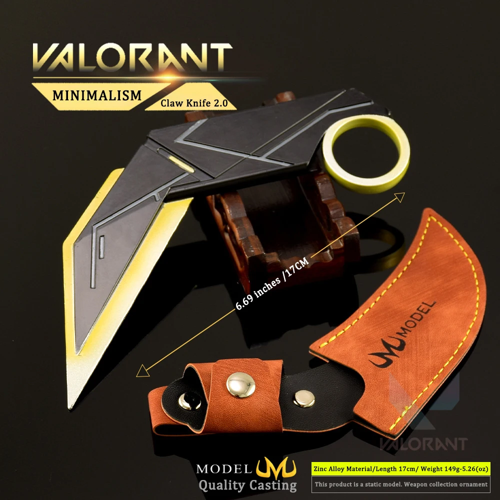 17 ซม.Valorant Melee มีด Karambit ของเล่นดาบรูปอาวุธรุ่น Minimalist Claw มีด 2.0 โลหะหัตถกรรมสําหรับเพื่อน