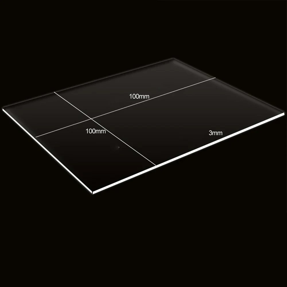 1pcs Transparent P-lexiglas Clear Plastic Acrylic Sheet Board Organic Glass Polymethyl Methacrylate 1mm 2mm 3mm Thickness ﻿