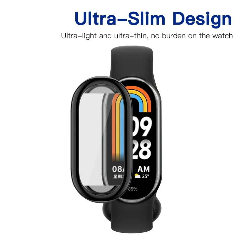 For Xiaomi Mi Band 8 Case HD Ultra-Thin Soft TPU Screen Protector Full Coverage Anti-Scratch Protective Case Cover for MiBand 8
