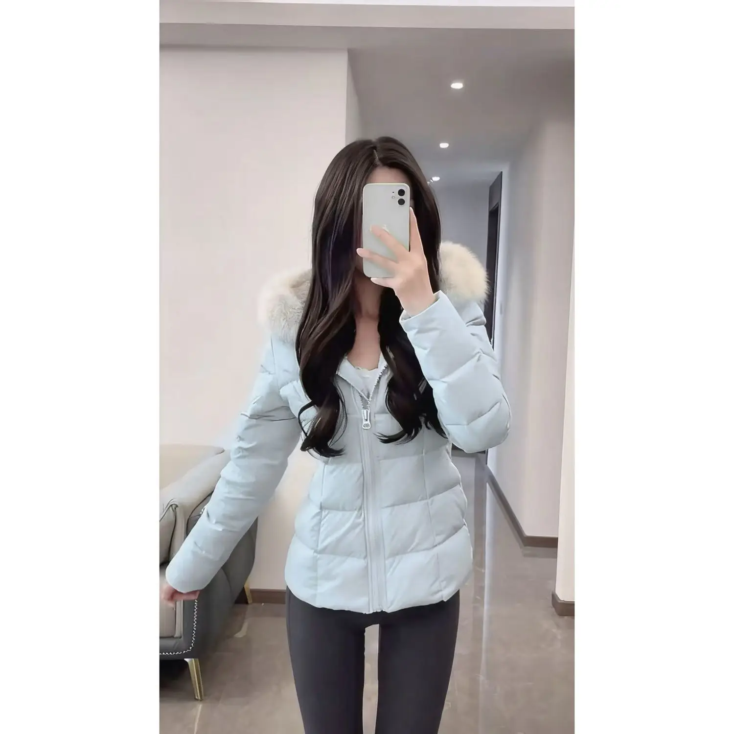 

Женская короткая зимняя куртка для миниатюрных размеров, новое стильное утягивающее хлопковое пальто больших размеров для верхней одежды