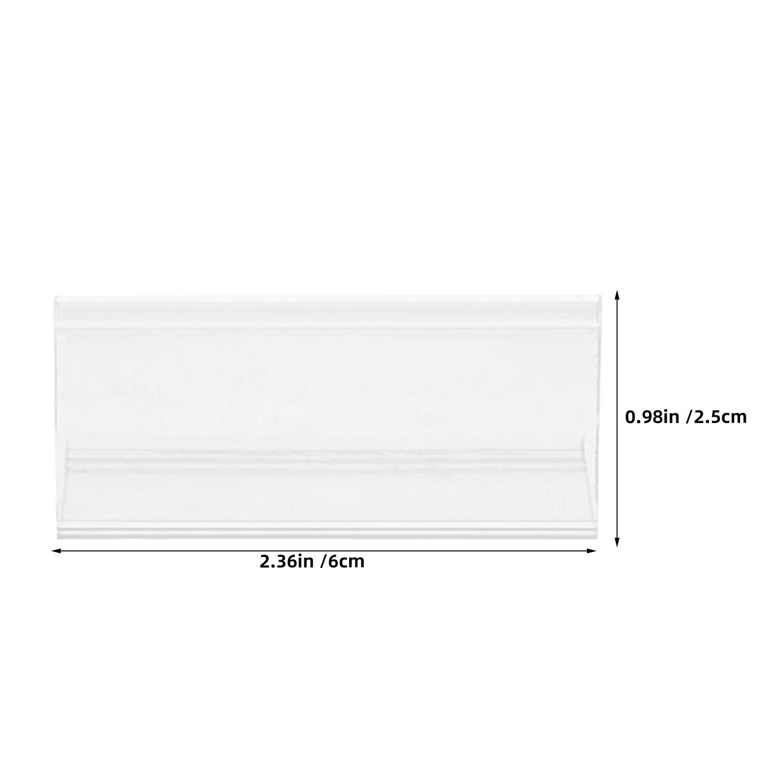 25Pcs Clear Plastic Name Tag Holders Double Sided Label Clips Sturdy Shelf Sign Display for Office Classroom Label Holders