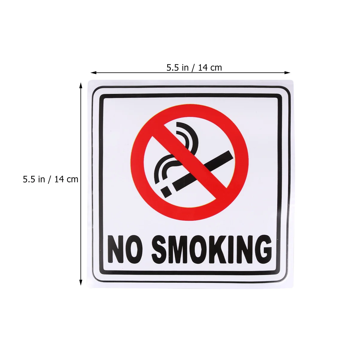 10pcs 14X14Cm No Smoking Sticker Waterproof Sun Resistant Pet Car Bumper Sticker For Auto Body Smooth Surfaces Traffic Safety