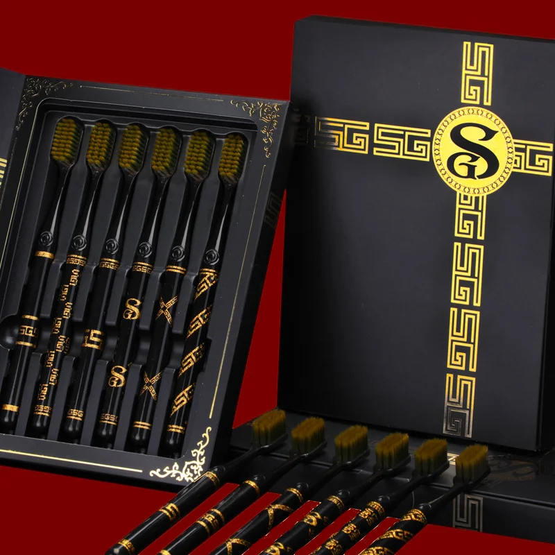 

6 шт./компл., набор высококачественных зубных щеток с мягкой щетиной для ежедневного использования для взрослых/чистки зубов/домашнего ухода за полостью рта