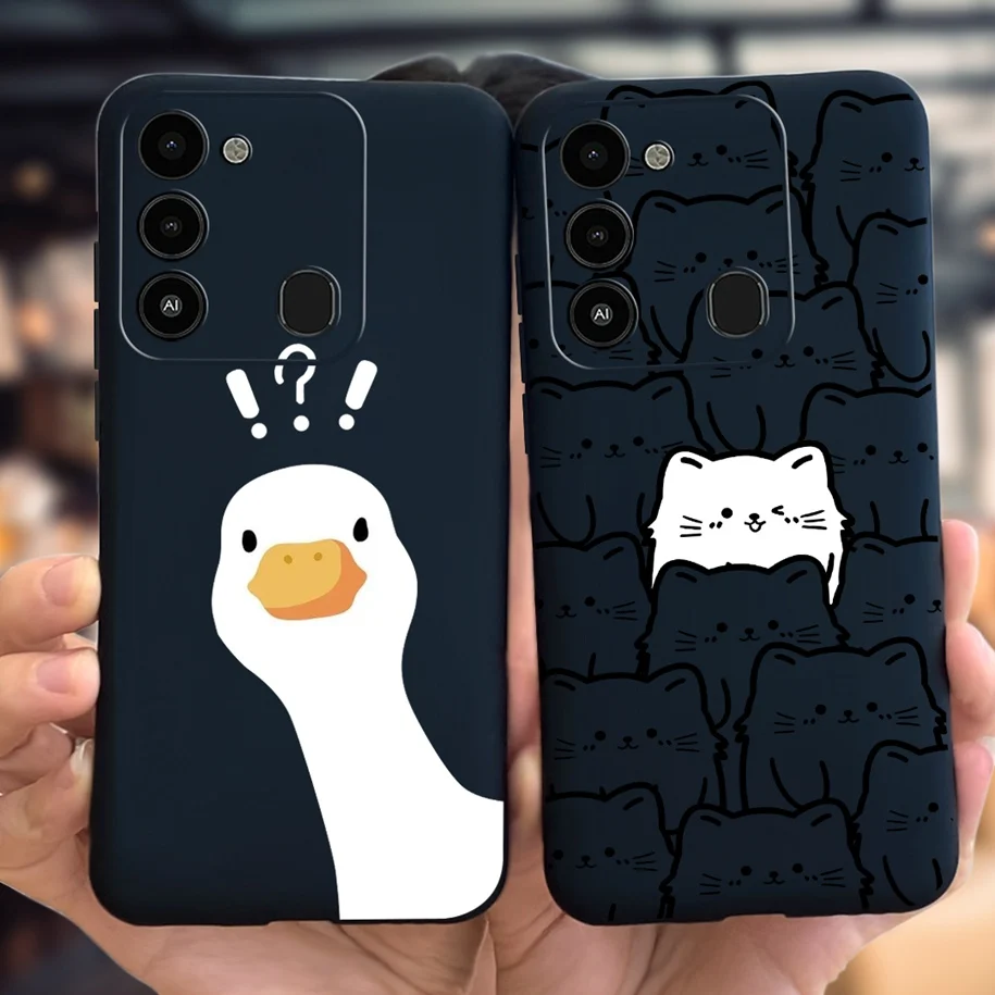 For Tecno Spark 8C Case KG5k KG5j KG5n Fashion Moon Space Soft Black Cover Phone Shell For Tecno Spark8C Go 2022 KG5 KG5h Bumper
