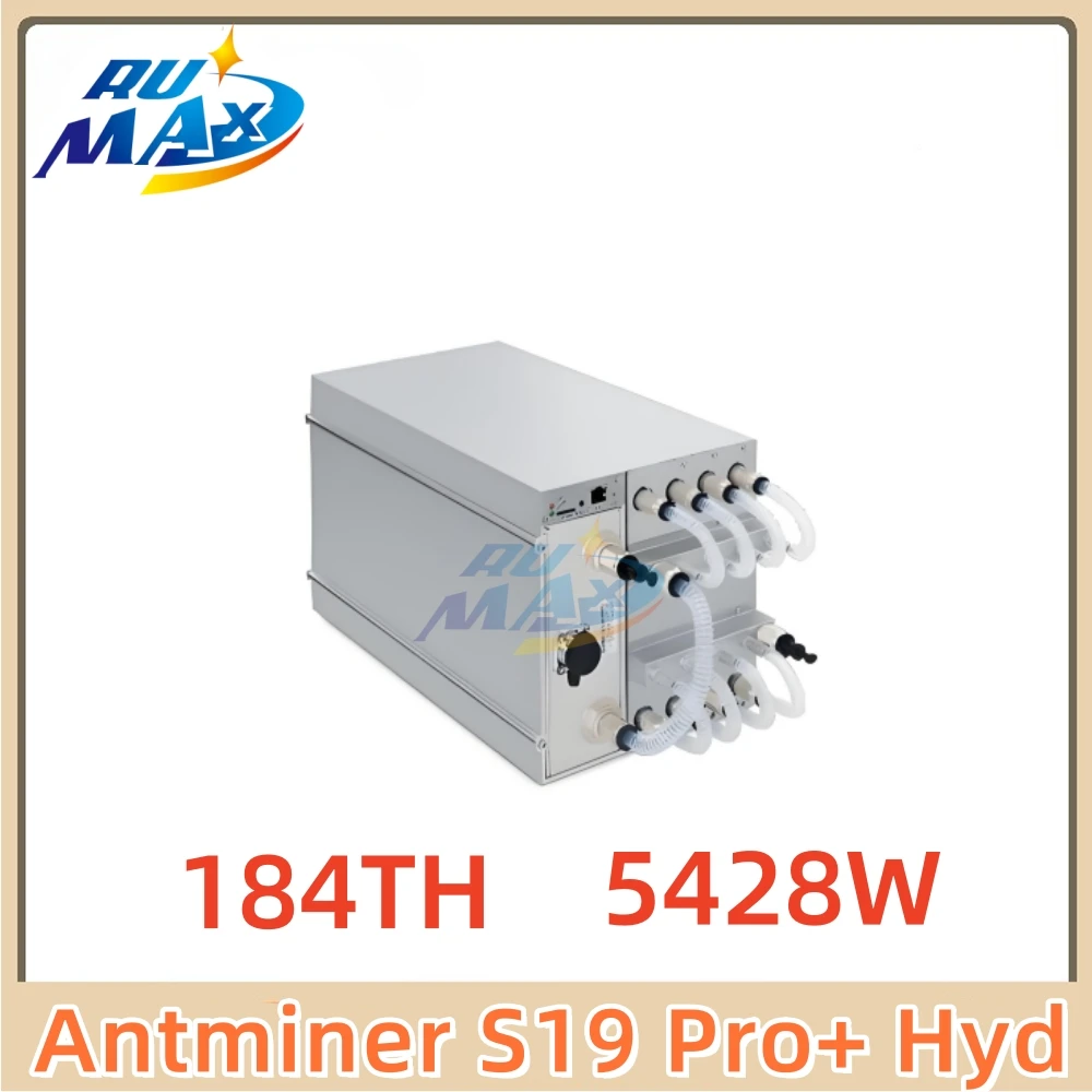 

ANTMINER S19 Pro+ Hyd 184TH/s SHA-256 Bitcoin Miner with Hydro-Cooled System - 27.5J/TH Ultra-Efficient BTC/BCH/BSV ASIC Miner