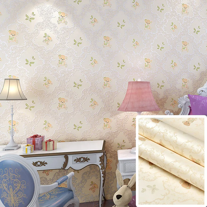 Non-woven Fabric Wallpapers 3D Self-adhesive Wall Stickers For Bedroom Living Room DIY Decorative Printed Wallpaper Home Deocr