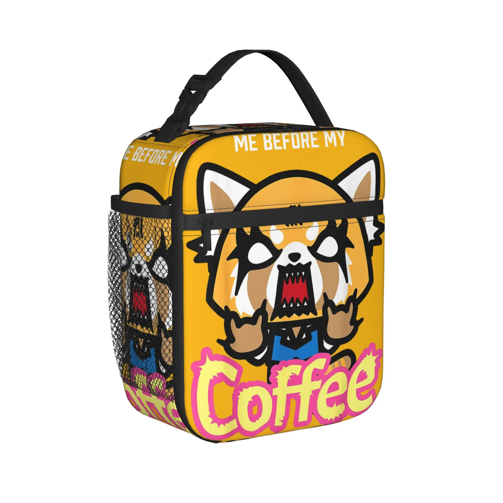Aggretsuko I Need My Coffee Rage Insulated Lunch Bag Leakproof  Cooler Bag Tote Lunch Box Beach  Picnic Food Storage Bags