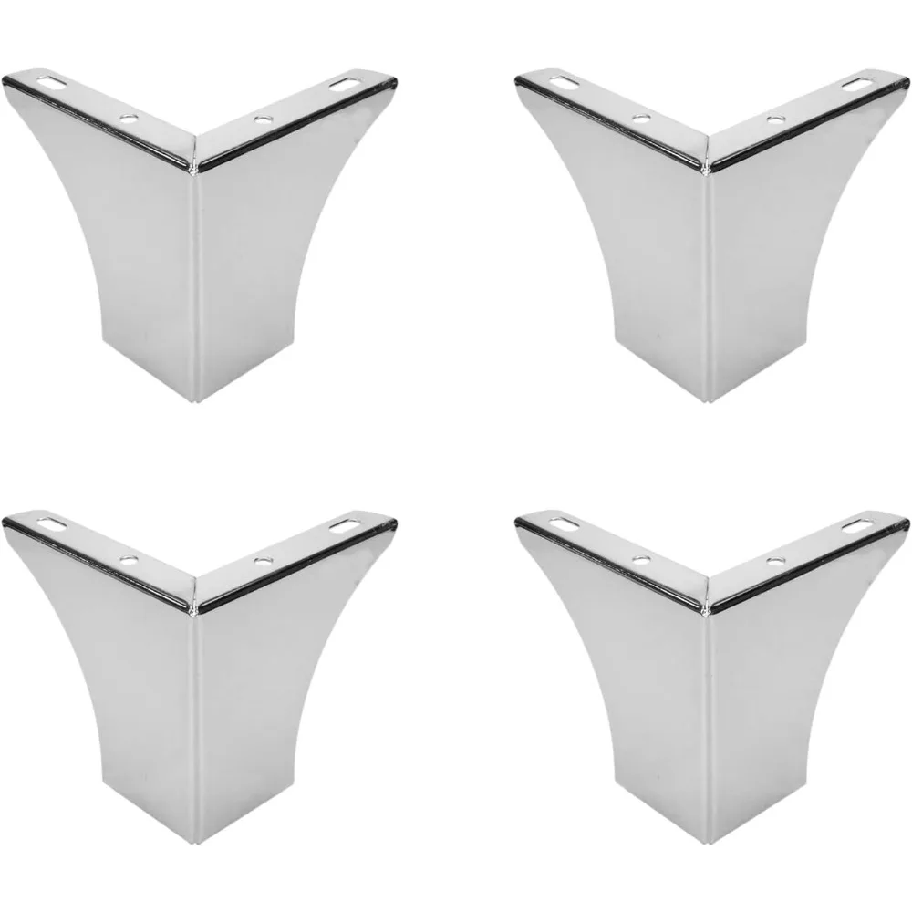 Metal Sofa Leg Height Furniture Leg Silver Table Cabinet Cupboard Couch Feet Furniture Feet Replacement - 4pcs