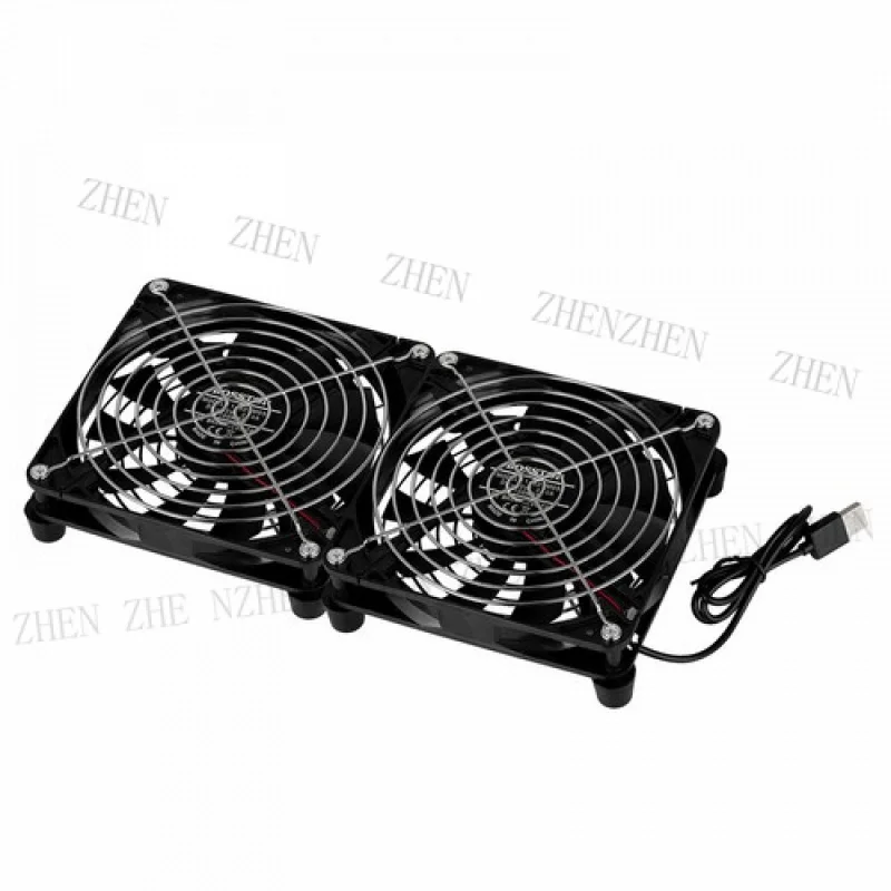 Y USB Cooler Dual 140mm Fan 1100RPM Router Modem Cabinet External Cooling Stand 5V