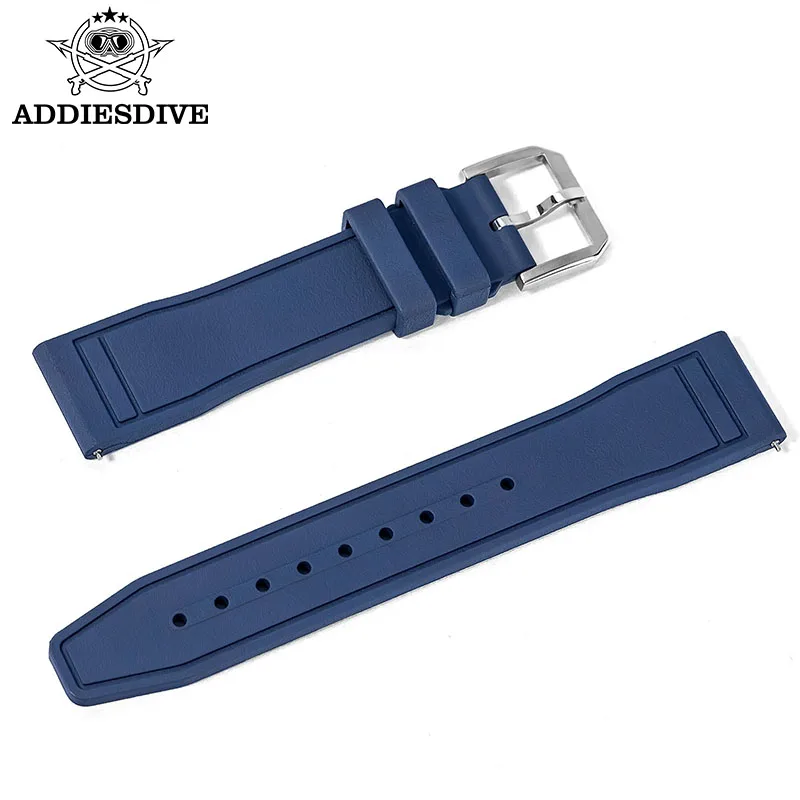20 мм резиновый ремешок для часов, универсальный ремешок для часов, сменный браслет, новый стиль, фторированный резиновый ремешок для часов, аксессуары