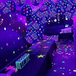 Lateks balonlar Glow-of-Neon Glow Karanlık Kabarcık Floresan aydınlatma, Dekor için bir Düğün ve Doğum Günü Partisi 20 adet 12-En çok satan, balolar-floresan - №6