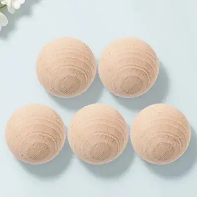 

5 Pcs Outdoor Leisure Beech Croquet Child Game Replacement Wood Diy Crafting Ball