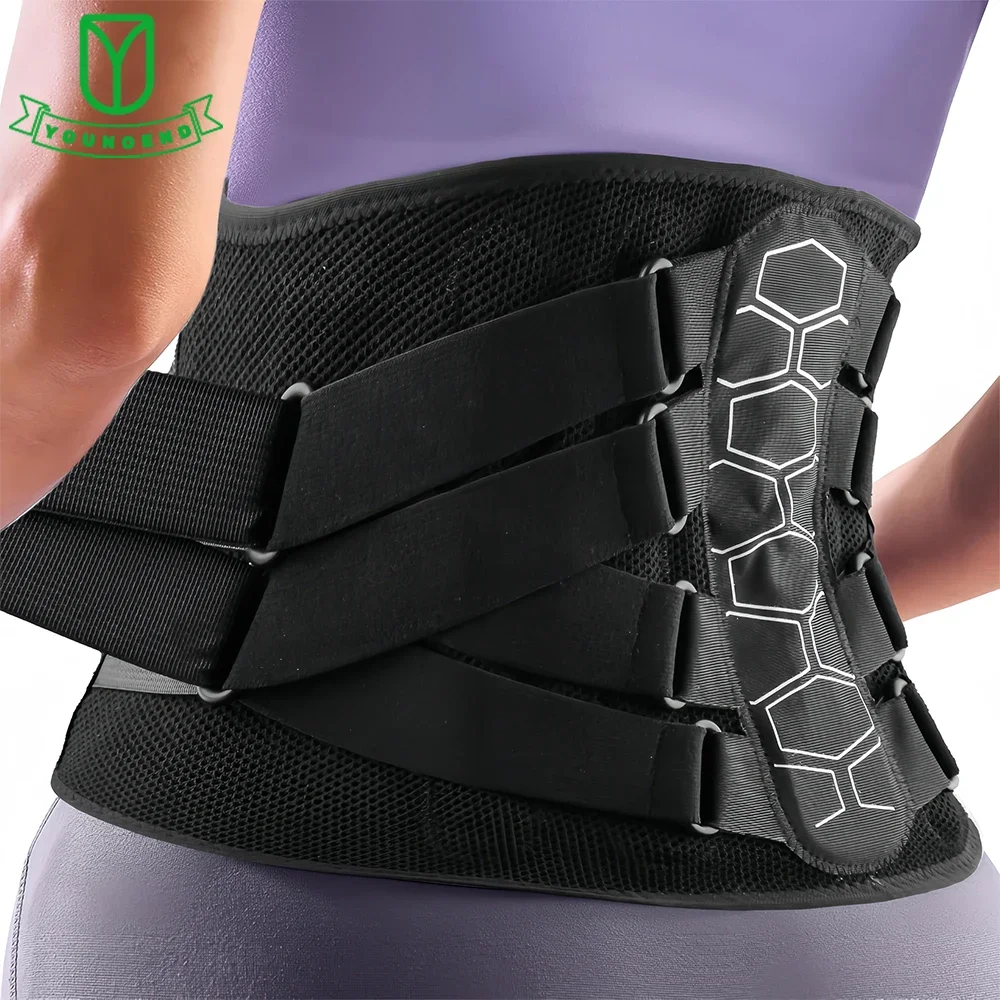 

Adjustable Back Brace Support Lumbar Belts with Pulley System & Lumbar Pad for Men & Women Herniated Disc, Sciatica, Scoliosis