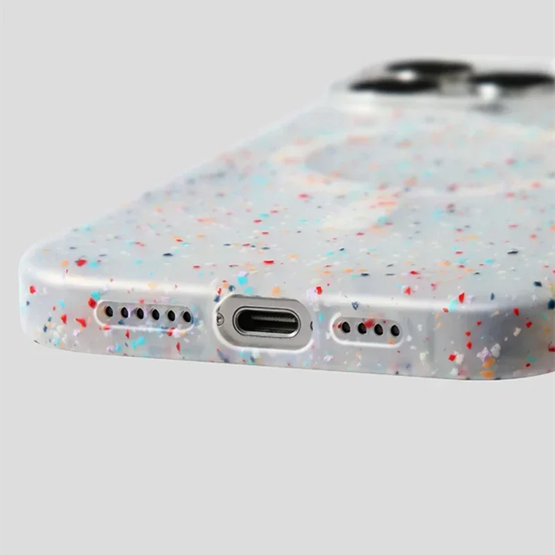 Art Ink Dots MagSafe Anti-fall Phone Case For iPhone 14 15pro Max 15 pro Wireless Charging Soft Liquid Silicone Protective Cover