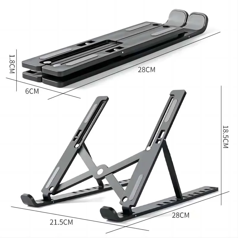 Supporto per Laptop portatile supporto per Tablet staffa di raffreddamento per Notebook pieghevole regolabile supporto da tavolo di sollevamento