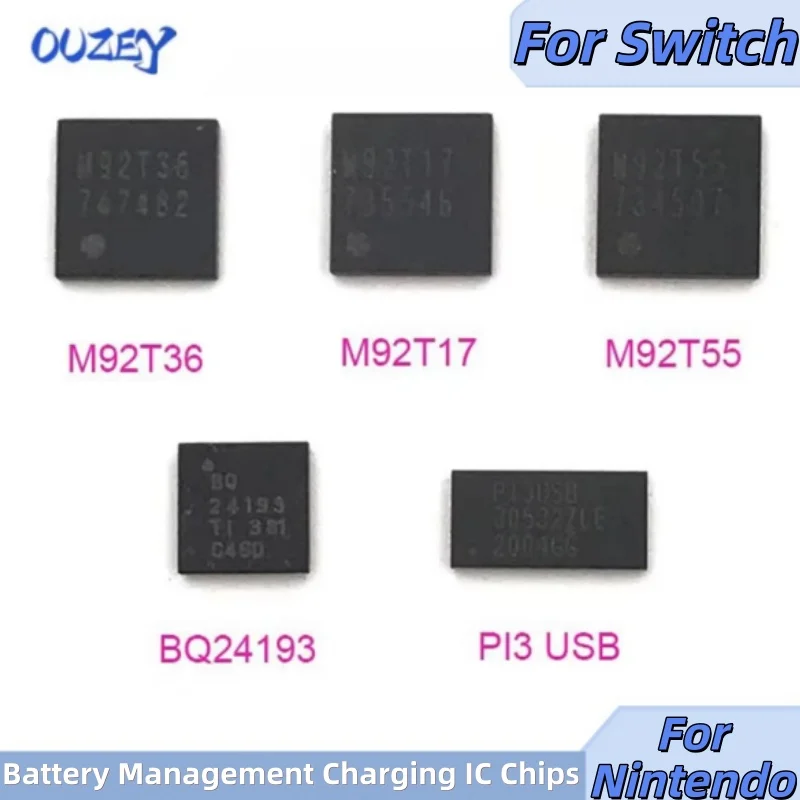 1 قطعة M92T36 PI3USB30532ZLE PI3USB BQ24193 إدارة البطارية شحن IC رقائق لعرض نينتندو سويتش HDMI-متوافق
