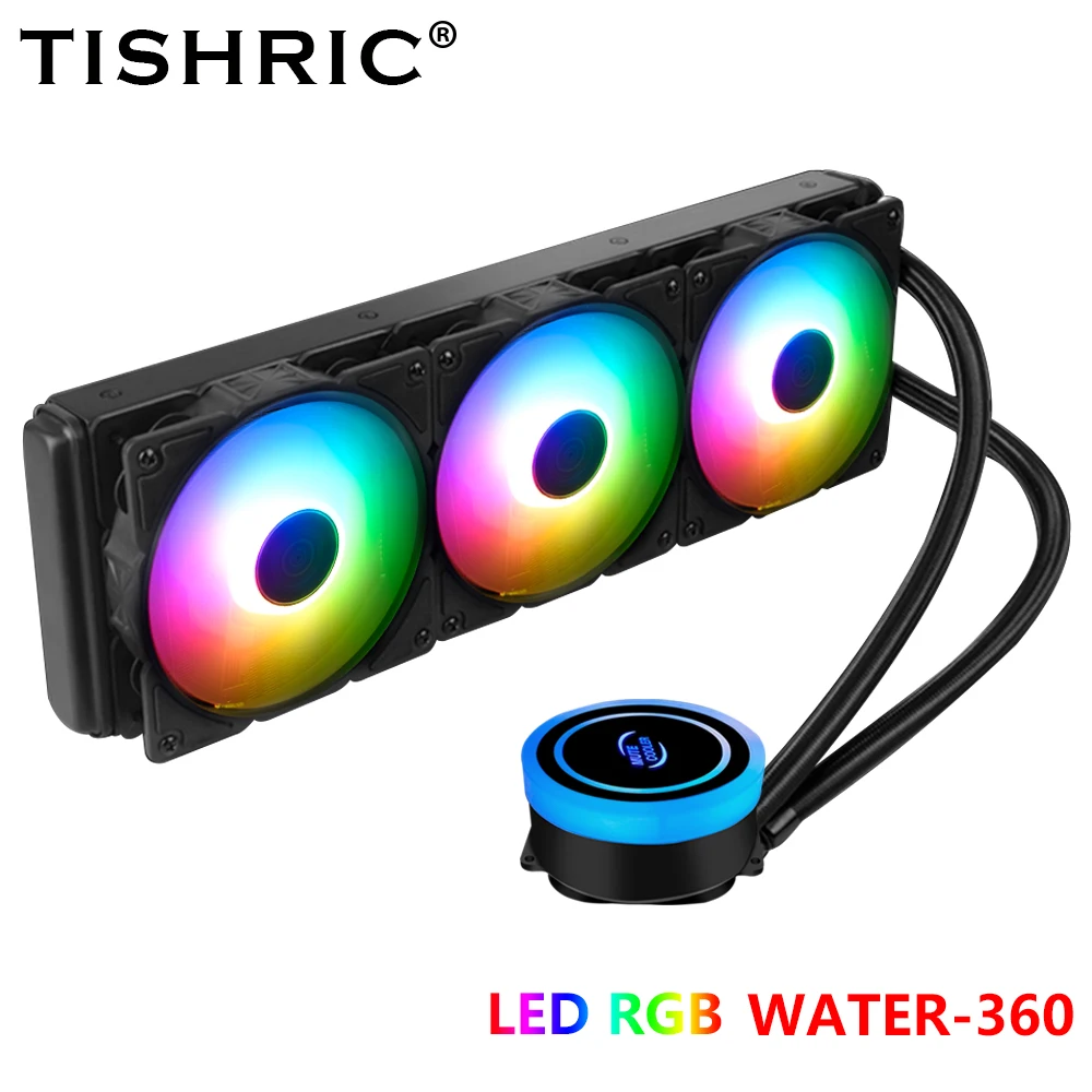 

TISHRIC-4 Pin Electronic Sports Water Cooler Led RGB Water 360 CPU Cooling Fan Water 240 Liquid Water Cooling Radiator LGA 1155