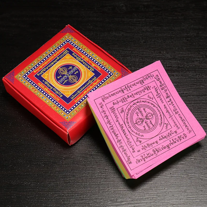 Traditional Folk Ritual Burning Paper Printed Mantra Pattern 280 Sheets Per Bundle Outdoor Incense Ceremony Supply