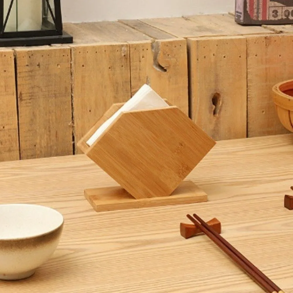 

Новая бамбуковая коробка для салфеток, деревянный держатель для салфеток большой вместимости, элегантный и простой органайзер для бумаги для дома и отеля, 1 шт.