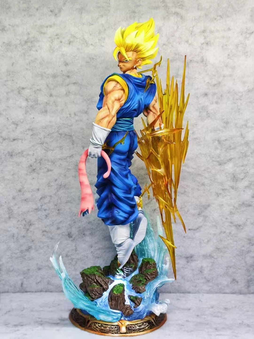 42cm Vegetto 피규어 드래곤 볼 애니메이션 피규어 3 머리 PVC 동상 Collectible Model Desk 장식 맞춤 장난감 생일 선물