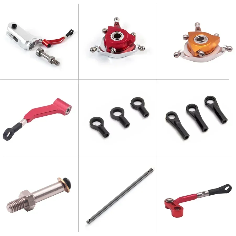 

JCZK 3 /4 Blades Metal Main Rotor Holder for Sky Knight Main Shaft Set Feathering Shaft CCPM Metal Swashplate 300C Helicopter