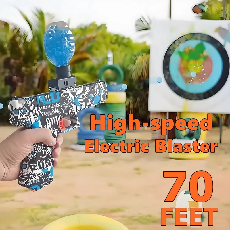 Electric Blaster Gun Pistol Toy Automatic Gel Ball Splatter High Speed Splat Outdoor Game Gift for Kid Adult (Bullets Excluded)