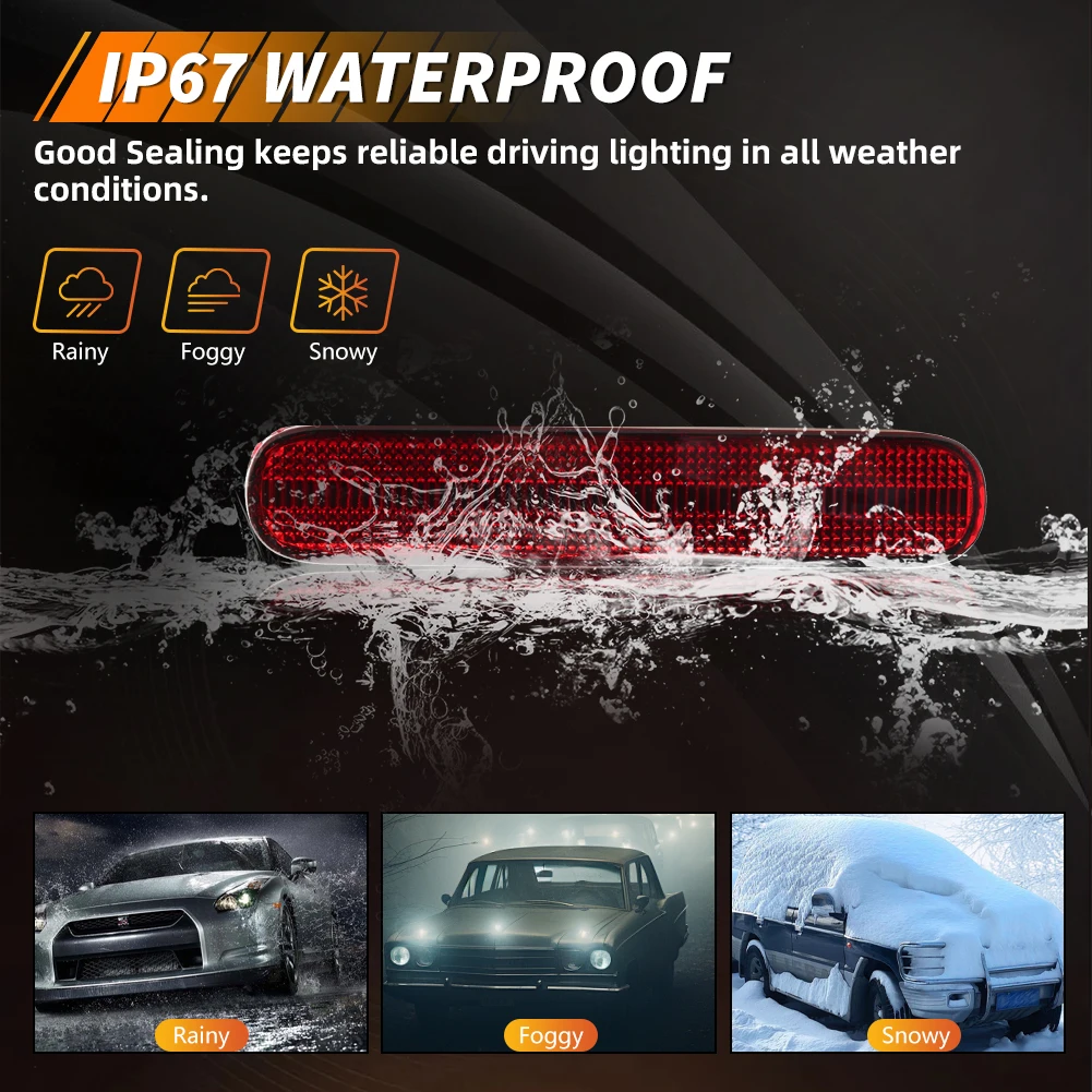 2 قطعة عاكسات المصد الخلفي الذيل ضوء الضوء الخلفي يغطي ل 2006 2007 2008 2009 2010 2011 شيفروليه HHR لا لمبة/المقبس