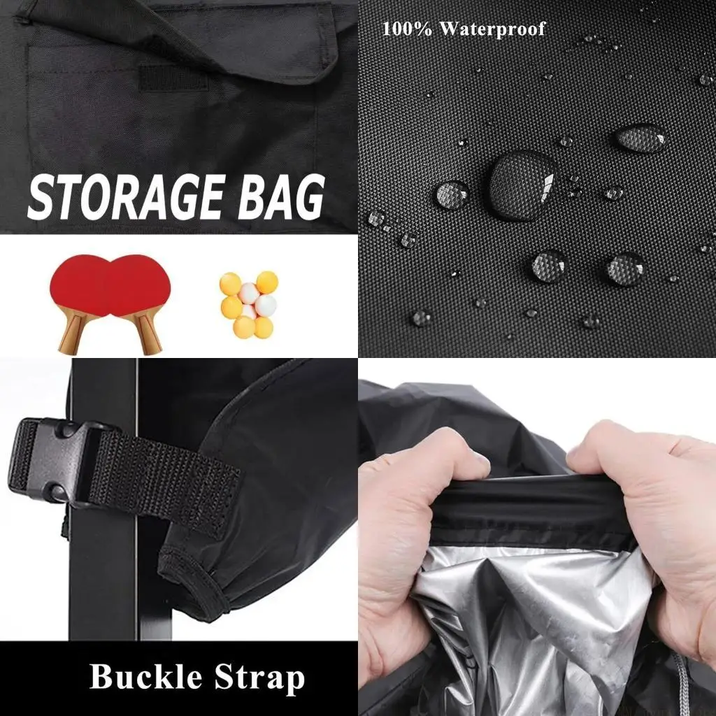 

31BE Пылезащитный чехол для стола для пинг-понга с водонепроницаемой сумкой для хранения весла для пинг-понга