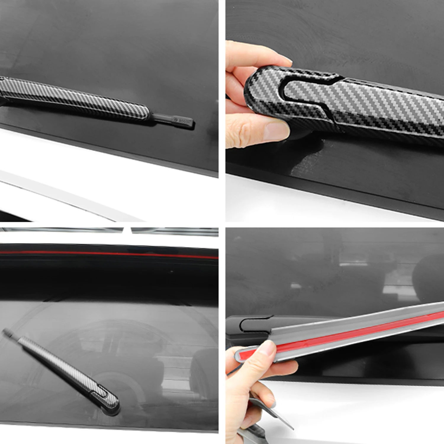 For GWM WEY Tank 500 Tank500 2022 2023 Car Accessories ABS Rear Window Wiper Cover Trim 2pcs