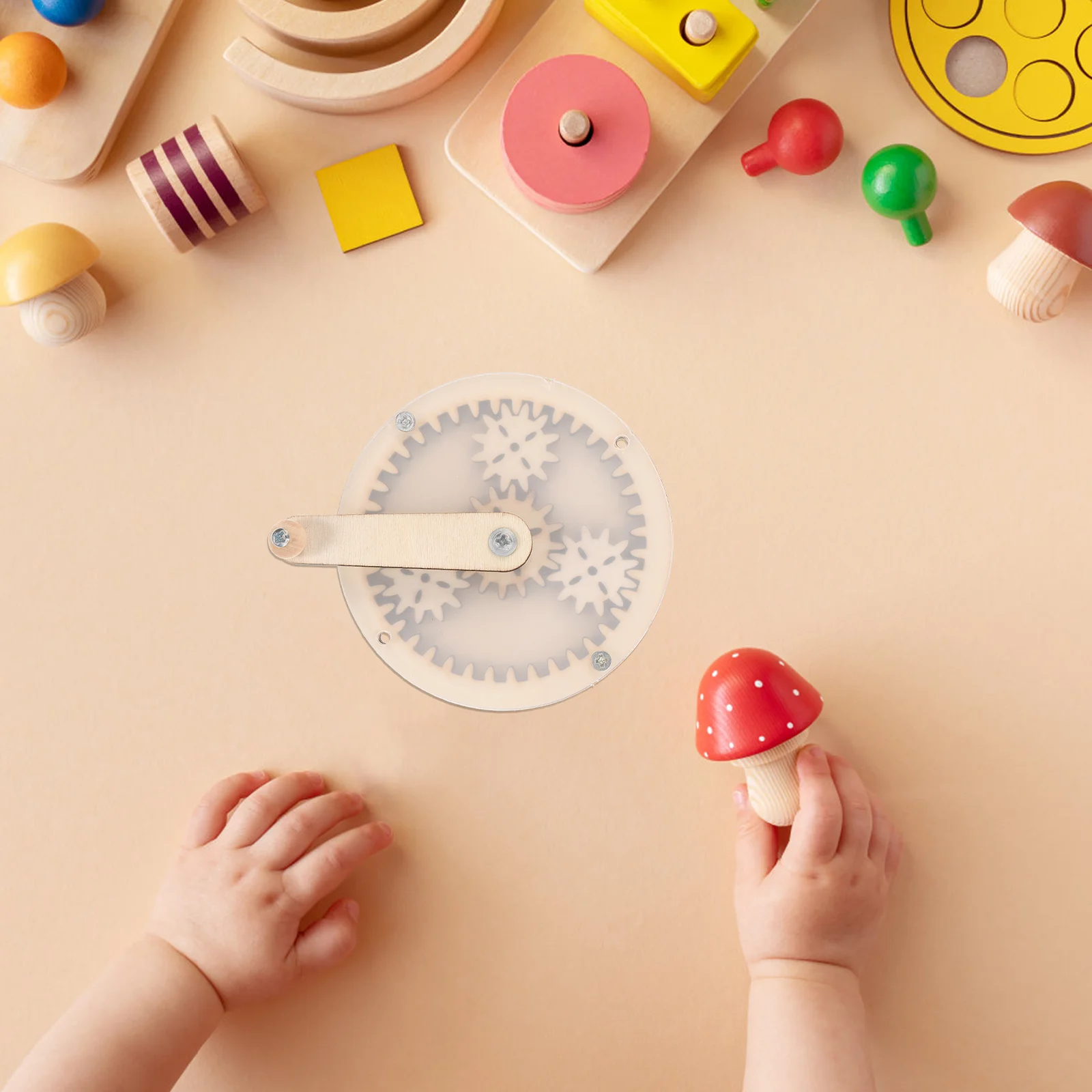 Wooden Unfinished Busy Board Kids Early Educational Sensory Activity Puzzle Learning Montessori Children Training Manual