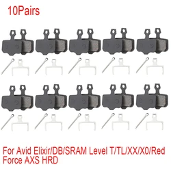 10pairs Bike Disc Brake Pads For Avid Elixir R/CR/CR-MAG/E1/3/5/7/9 SRAM RED FORCE AXS Level T/TL X0 XX DB1/3/5 MTB Brake Pad