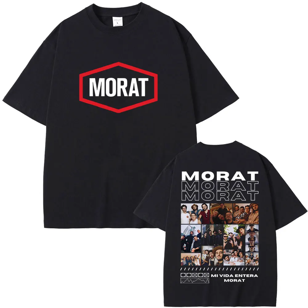 Singer Morat Band Double Sided Print T-shirt Mi Vida Entera T Shirts Men Women Casual Oversized T-shirts Men's Fashion Tshirt