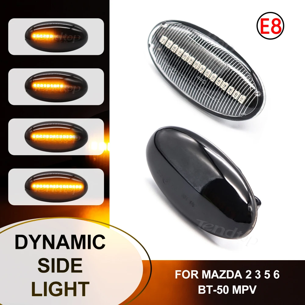 Indicator Lamp For Mazda 2 Demio DY DE 2003-2014 3 Alexa 5 Premacy Mazda 6 BT-50 Dynamic Led Side Marker Turn Signal Light