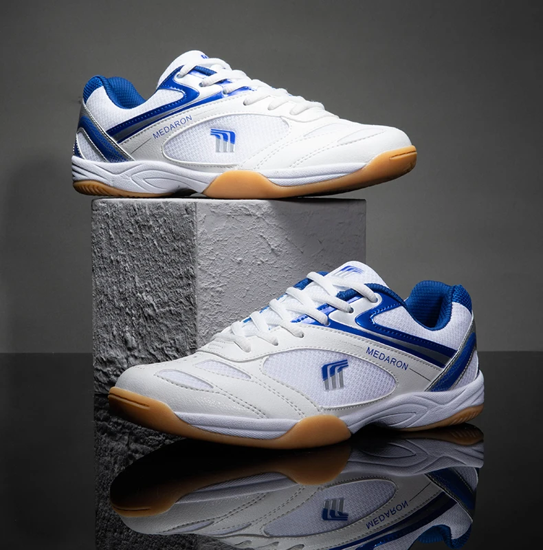 Men Tennis Sneakers Breathable Table Tennis Sports Shoes Shock-Absorbant Women Volleyball Shoes Women Non-Slip Tennis Trainers