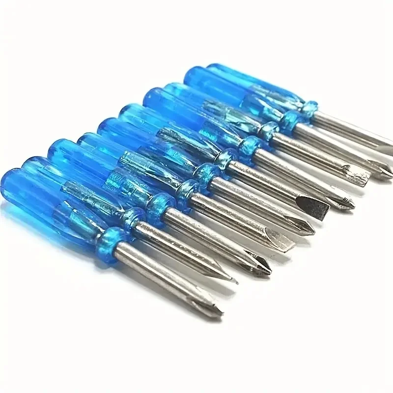 10pcs Blue Mini Screwdriver Set, Toy 2mm Cross Word Repair Tool, Suitable For Exercising Hands-on Ability Small Repair Tool, Cry