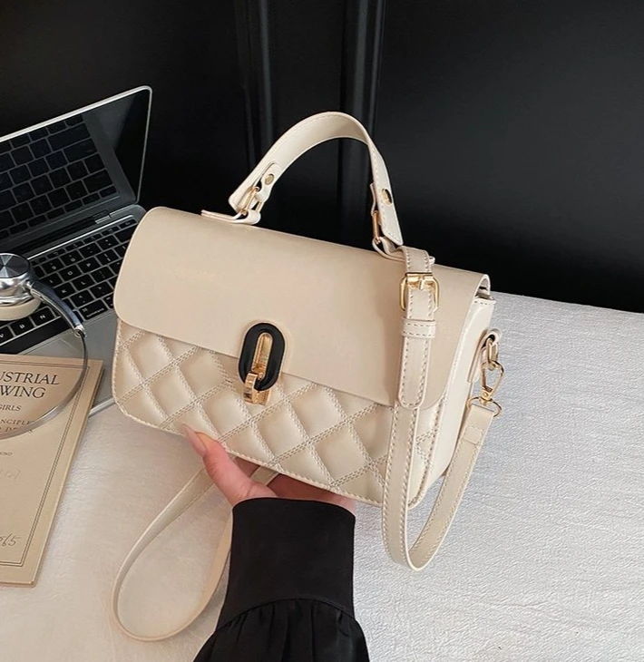 Women's Unique Niche Design Quilted Small Square Bag - Luxury Versatile Handheld, Shoulder & Crossbody Bag
