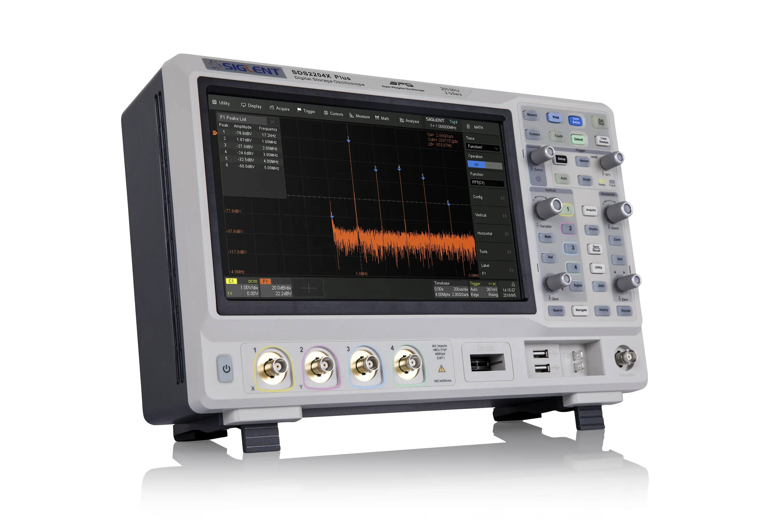 New SDS2204X Plus ,200 MHz  4 Channels oscilloscope, measurement tool